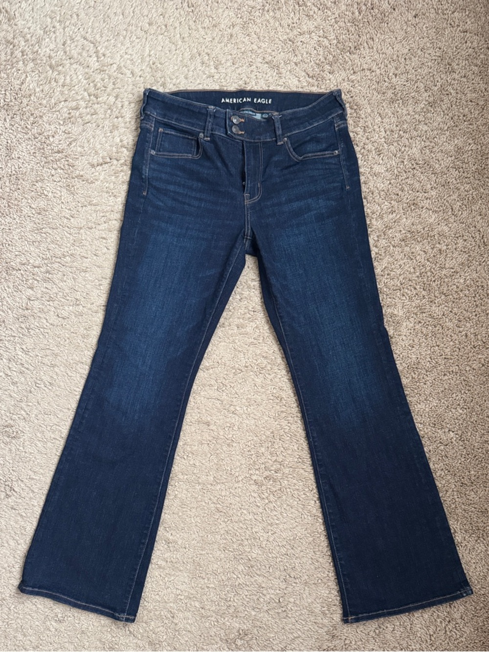 American Eagle Outfitters Women’s Dark Indigo Flared Jeans